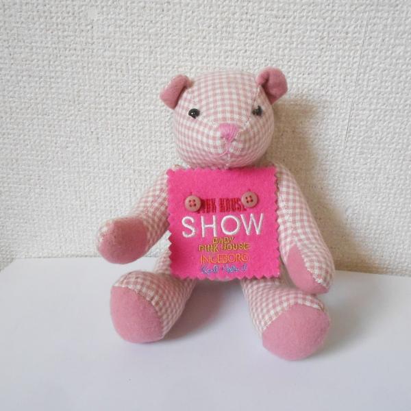 ピンクハウス ♡ レア ! チャーム付き 羽根くま ポシェット PINK HOUSE ピンクハウス ギンガムチェック テディベア クマさん