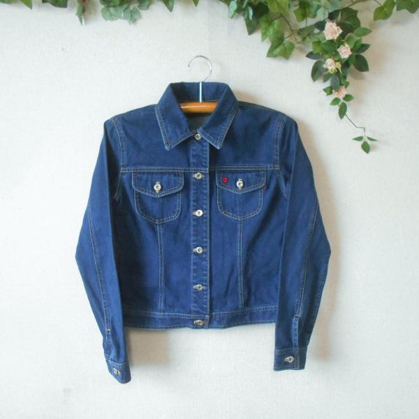 アルバローザ　ロゴプリント デニムジャケット ALBAROSA（アルバローザ） デニム ジャケット ジージャン レディース F