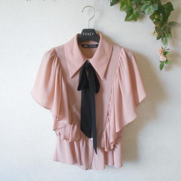 ZARA（ザラ） ブラウス リボン付 レディース XS ぺプラム : リサイクル