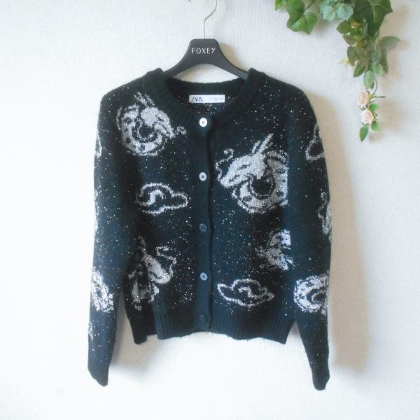 ZARA（ザラ） ニット カーディガン L レディース ラメ 秋 冬