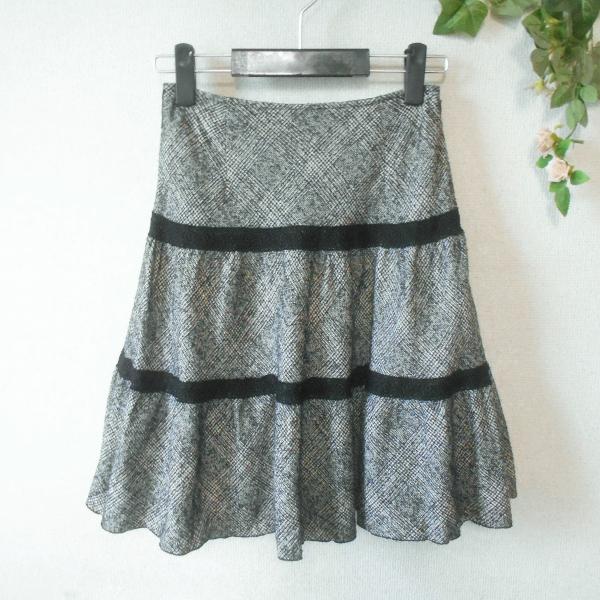 レストローズ　ウールスカート　新品まとめ売り L'EST ROSE（レストローズ） LEST ROSE スカート 2 シルク ブレンド 花