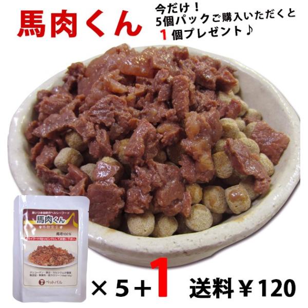犬用レトルトフード 今だけ 馬肉くん５点セットで 1点ついてくる 馬肉100 馬肉のレトルト100ｇ メール便送料無料 代引き不可 Banikukun5 大型犬とママの店 ママブイ 通販 Yahoo ショッピング