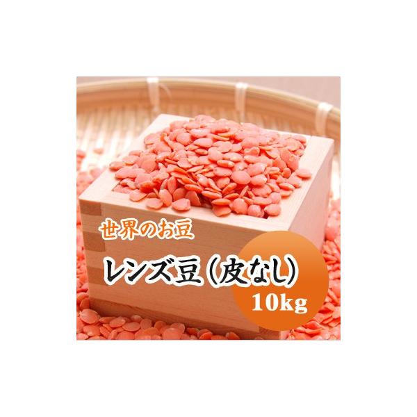 豆 レンズ豆 オレンジ 皮むき 送料無料 アメリカ産 10kg