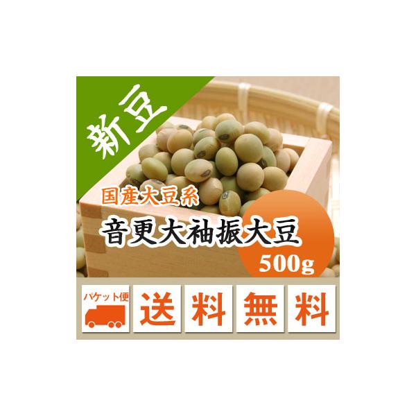 豆 大豆 音更大袖振大豆 北海道産 令和７年産 メール便 送料無料 500g ※日時指定不可・代引不可・同梱不可商品　