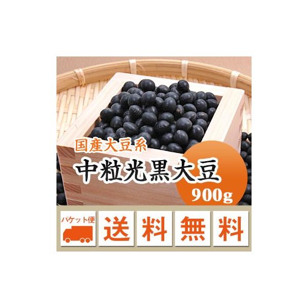 豆 大豆 黒豆 中粒黒豆 北海道産 令和７年産 メール便 送料無料 900g  ※日時指定不可・代引不可・同梱不可商品　