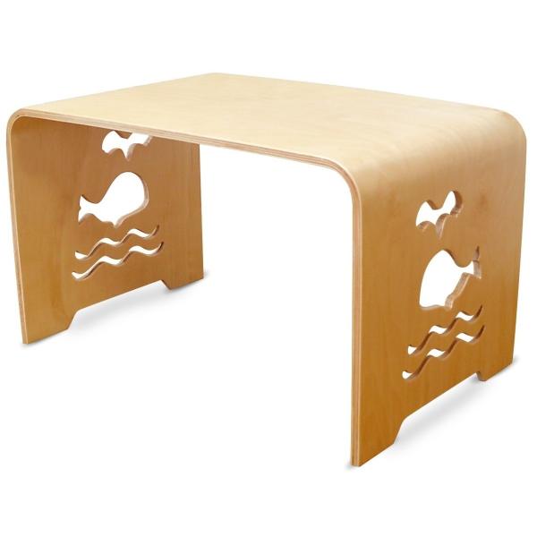 1、テーブルのサイズは大きめ（長さ６０×幅３８×高さ３５ｃｍ）で、お子様は勉強をするだけでなく、おもちゃで遊んだり、お絵かき、文字の練習、食事などいろいろな場面で使用することができます。2、お子様が好きなかわいいクジラが側面へ大きめに彫られ...