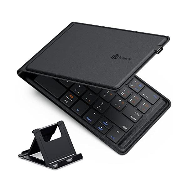 他サイト： iClever キーボード Bluetoothキーボード 折りたたみ式 ブルートゥース キーボード マルチペアリング USB-C充電式 175gの商品画像