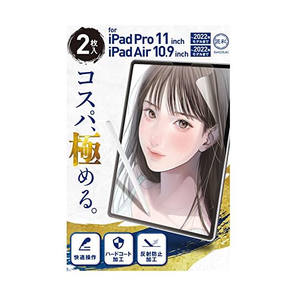 匠彩【プロ漫画家推薦2枚入】 iPad Air 第5世代 10.9 / iPad Pro 11 インチ 用 ペーパーライクフィルム フィルム ケ