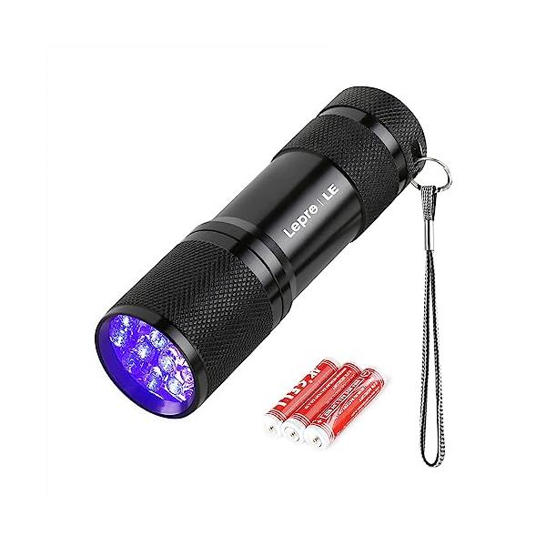 他サイト： Lepro ブラックライト led uvライト レジン用 硬化 紫外線 釣り IPX4防水 アルミ製 高耐久 ハンディ uvレジン 懐中電灯 単の商品画像