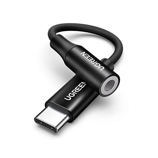 UGREEN【ハイレゾ音質】USB C イヤホン変換アダプター イヤホンジャック Type C-3.5mm 変換アダプタ DAC搭載 24bit