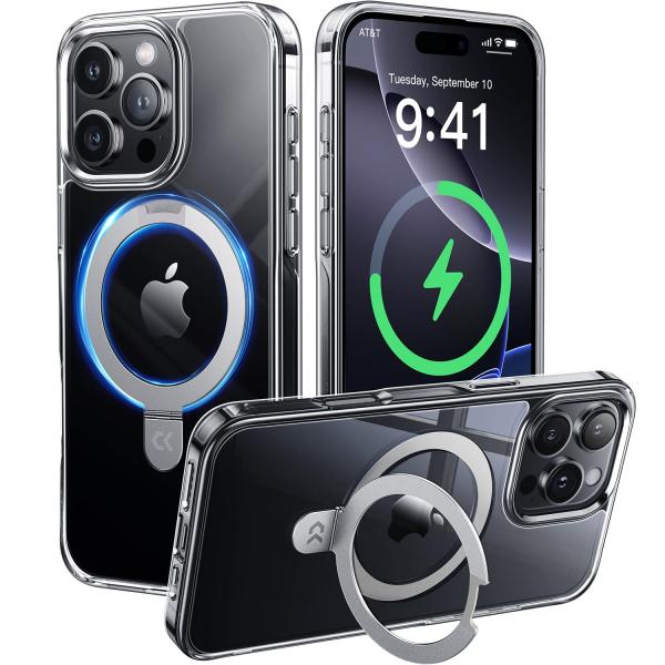 【在庫セール】【極々透明感！内蔵4in1スタンド】CASEKOO iPhone 極々透明感！内蔵4in1スタンド】CASEKOO iPhone 16 Pro 用ケース