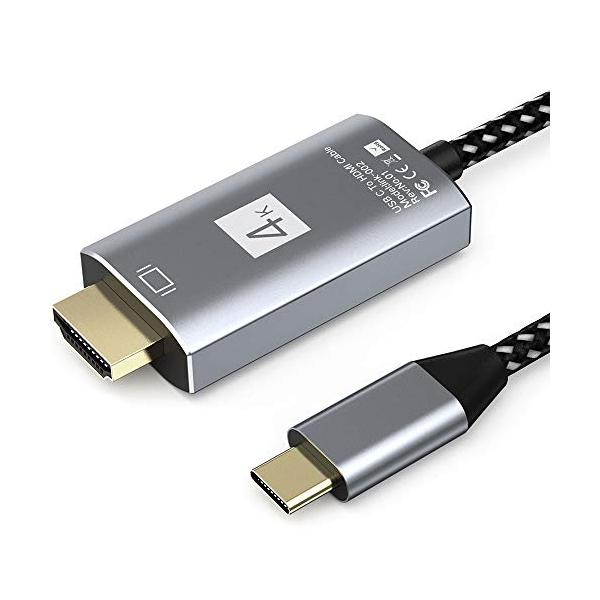 USB Type-C to HDMI 変換ケーブル 1.8M接続ケーブル HDtv type-c 4K映像出力 Type C HDTV変換アダプ