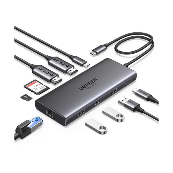 他サイト： UGREEN Revodok Pro 210 10 in 1 USB-Cドッキングステーション USB cハブ 二つHDMI拡張4K@60Hzの商品画像