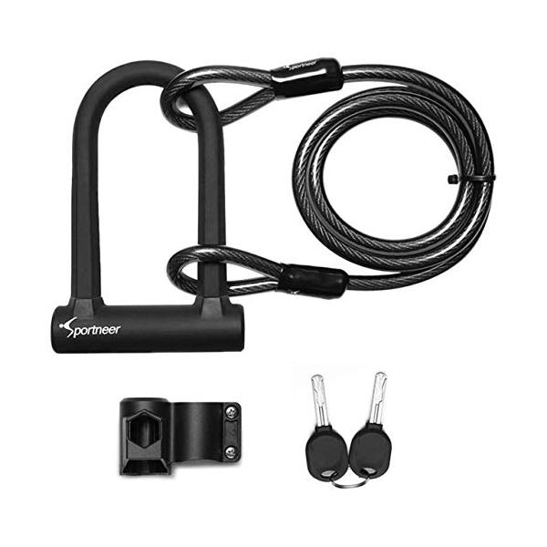 2本鍵式・マルチ  ・・Style:2本鍵式・【頑丈なU字ロック】SportneerのU字ロックは、直径約14mm 高強度合金製スチールを採用。一般的な製品と比べて硬度が高く、12トンの負荷にも耐える優れた耐久性を備えています。切断されにく...