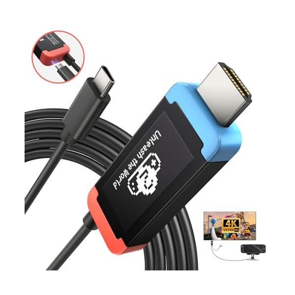 Switch 2 ドック 付き 「22.0.0」対応 Lemorele 高耐久アルミ合金 USB C HDMI変換ケーブル 4K@60Hz PD
