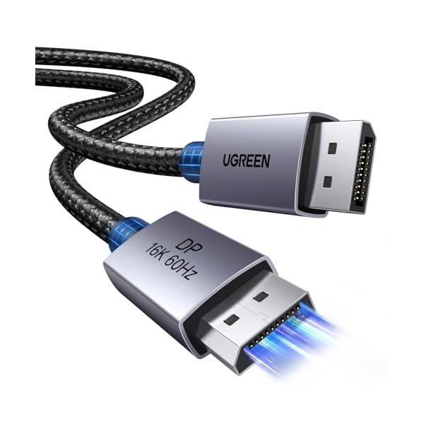 UGREEN 80Gbps 16K Displayport ケーブル DP2.1 ゲーミング 2M 16K@60Hz/8K@120Hz 4K@2