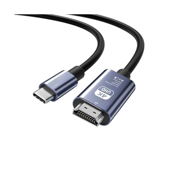 HDMI Type-C to HDMI ケーブル 1.8m 4K対応HDR対応/DP Altモード対応機種のみ使用可能 USBC HDMI変換ケ