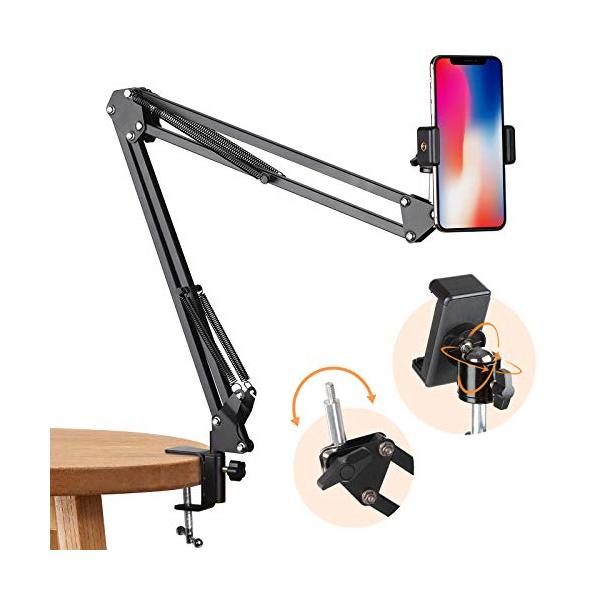 他サイト： TARION スマホスタンド 寝ながらスマホスタンド ベッドアーム スマホ動画 カメラスタンド 安定 揺れない 耐久性ある 360°角度手軽に調の商品画像