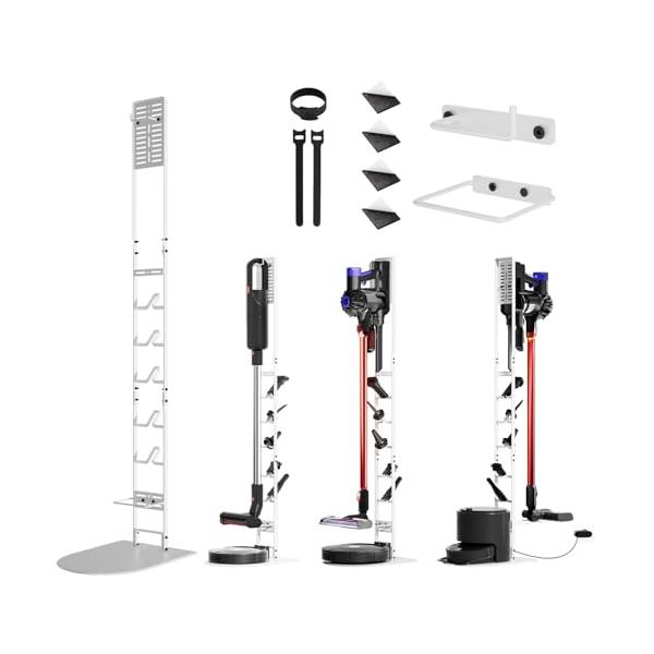 コブキBUJI【Wベース倒れ防止】ダイソン 掃除機 スタンド コードレス 充電スタンド収納対応 壁掛け クリーナースタンド 掃除機たてスタンド