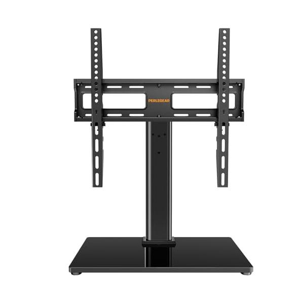 PERLEGEAR テレビスタンド 卓上タイプ 24~60インチ対応 耐荷重40kg 9段階高さ調節 左右30°首振り ロータイプ テレビ台 壁