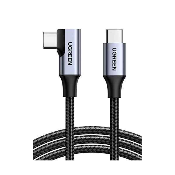 他サイト： UGREEN L字 USB Cケーブル 映像出力【100W/5A急速充電 USB3.1 PD対応 4K / 60Hz 1m】タイプc ケーブルの商品画像