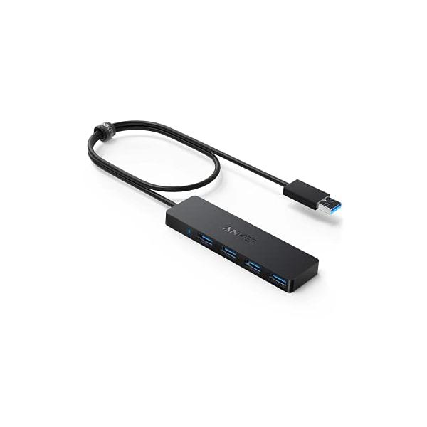 他サイト： Anker USB3.0 ウルトラスリム 4ポートハブ USB ハブ 60cm ケーブル 5Gbps高速転送 バスパワー 軽量 コンパクト Maの商品画像