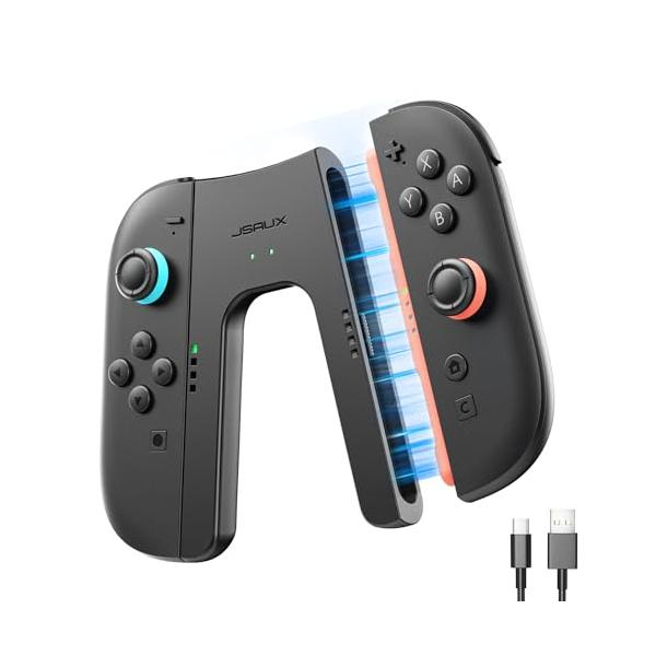 ブラック/-/GP0502・Color:ブラック・パッケージ個数:1・【プレイしながら充電可能】Switch 2 専用デザイン。ドックや本体に接続不要で、2台の JoyCon を同時充電。充電しながらゲームプレイが可能なので、長時間プレイで...