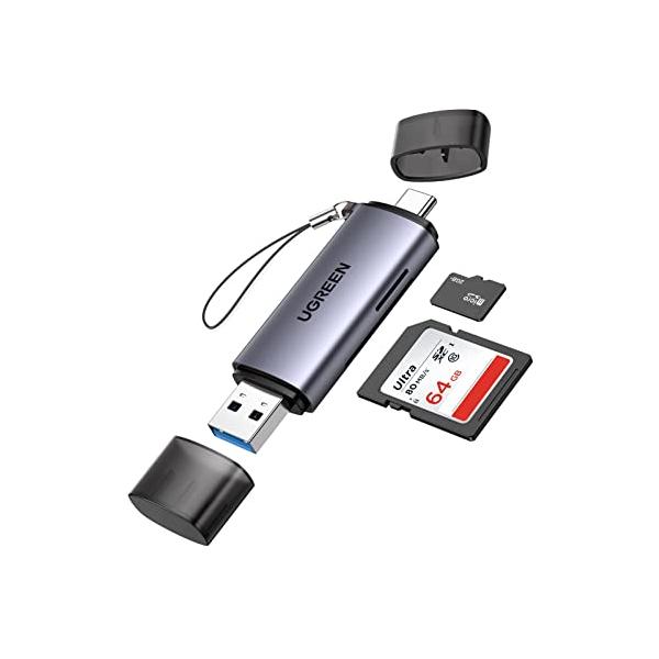 他サイト： UGREEN カードリーダー USB-C/A SD TF 2in1 MicroSD 高速 USB3.0 メモリカードリーダー OTG対応 スマホの商品画像
