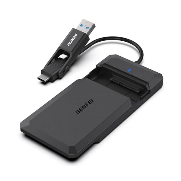 他サイト： BENFEI 2.5 インチ SATA to USB ツールフリー外付けハードドライブエンクロージャ、USB Type-C/Type-A toの商品画像