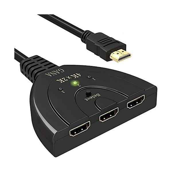 他サイト： HDMI切替器 GANA 4Kx2K HDMI分配器 /セレクター 3入力1出力金メッキコネクタ搭載1080p/3D対応(メス→オス) 電源不要の商品画像