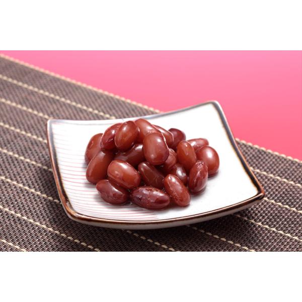 北海道産の金時豆をふっくら柔らかく、あっさりとした甘さで炊きあげました。噛むほどに金時豆の風味が口いっぱいに広がります。おやつやおつまみとして、お食事の箸休めとして幅広いシーンでご利用いただける、和食の定番商品です。ビタミンやミネラル、食物...