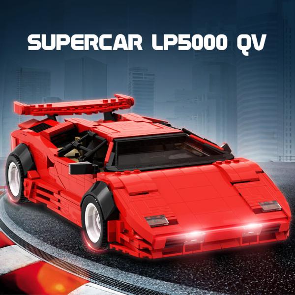レゴ互換 テクニック ランボルギーニ カウンタック LP500タイプ 赤色