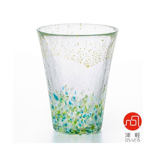 津軽びいどろ 色空グラス 山空 高い素材 タンブラーグラス F