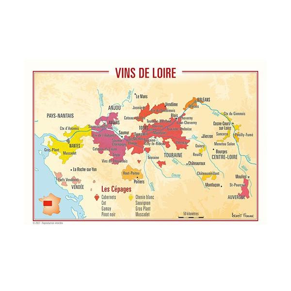 ワインマップ 大放出セール ワイン地図ポストカード ロワール 10枚セット Uv214pc