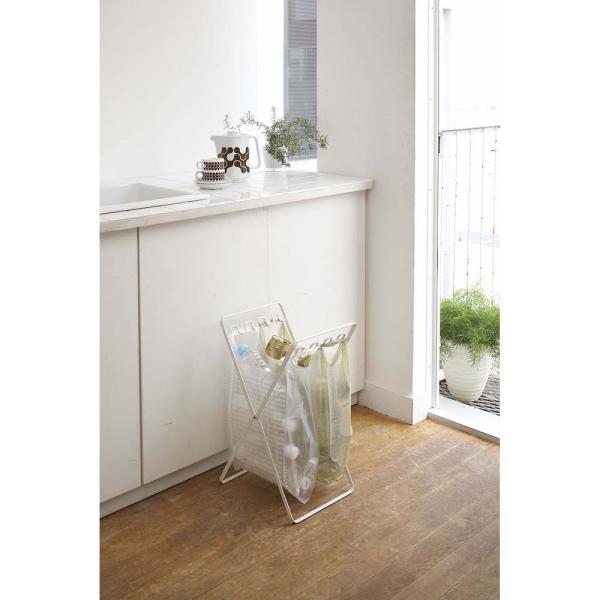 レジ袋スタンド タワー ホワイト ブラック ゴミ袋ホルダー式 ごみ箱 ゴミ箱 早割クーポン ダストボックス