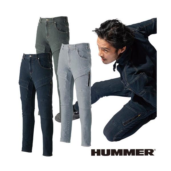 HUMMER デニムジャケット＆カーゴパンツ セット 367-1_01-1.jpg