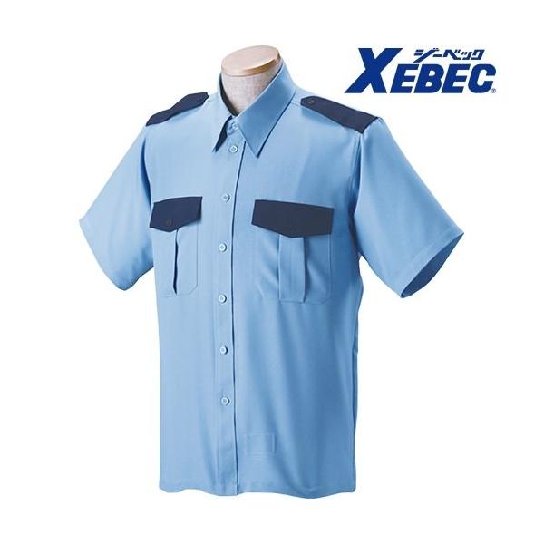 警備服 ジーベック XEBEC ZIP警備服 切替半袖シャツ 18301 セキュリティーウエア
