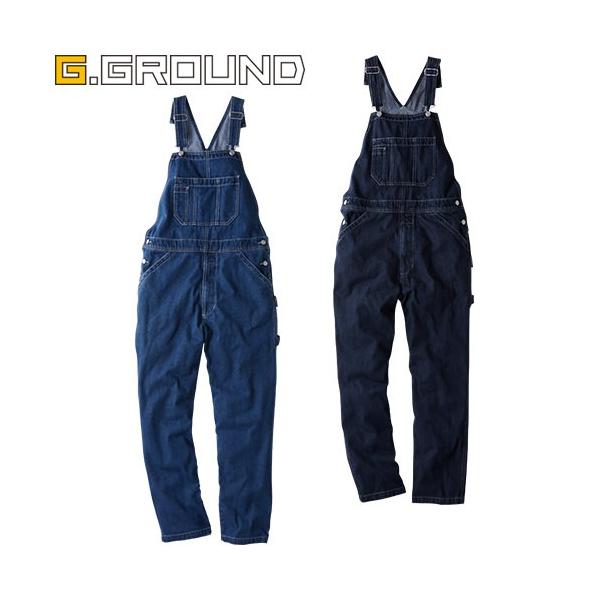 作業服 デニムツナギ 桑和 SOWA G.GROUND サロペット 1012-24 作業着