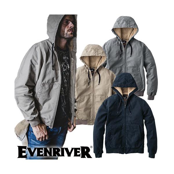 ◎配送方法：通常：宅配便（メール便不可商品）◎商品名：コットン裏ボアフーディジャケット◎メーカー：イーブンリバー(EVENRIVER)◎品番：R608◎素材：表地：綿100％、裏地：ポリエステル100％、リブ：ポリエステル99％・ポリウレタ...