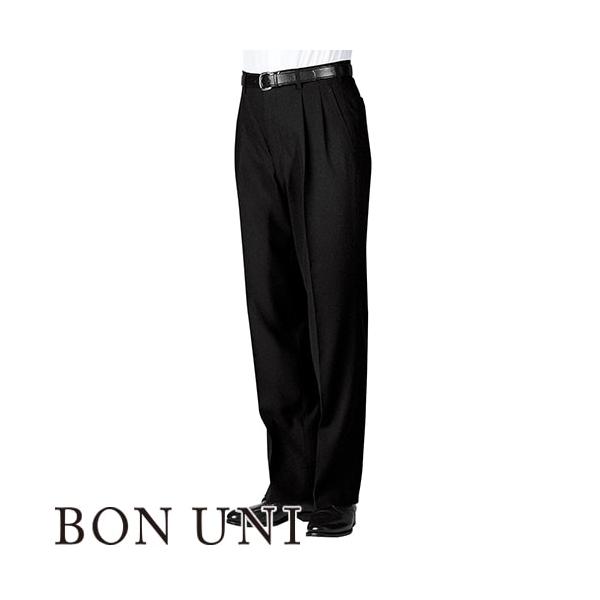 パンツ スラックス ズボン 制服 ユニフォーム ボンユニ BONUNI ボストン ツータックスラックス 01160-02 飲食店 メンズ レストラン カフェ おしゃれ かっこいい パンツ スラックス ズボン 制服 ユニフォーム ボンユニ BONUNI