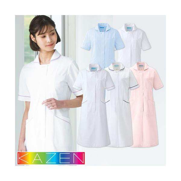 ◎配送方法：通常：宅配便（メール便不可商品）◎商品名：ワンピース半袖◎メーカー：KAZEN(カゼン)◎品番：020-20、020-21、020-24、020-28、020-29◎商品説明：パイピングをあしらったデザインで、爽やかに◎素材：ニ...