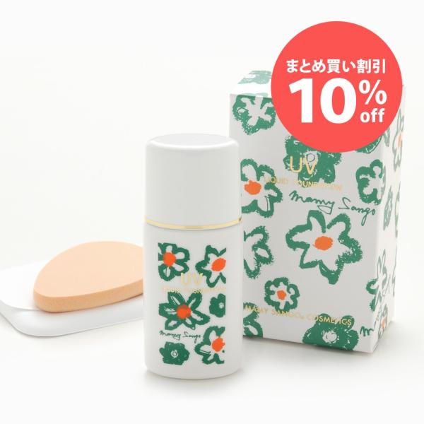 【まとめ買い特別価格】マミーサンゴ ＵＶリキッドファンデーション 1箱6個入り 28mL×6個入り / 微粒子パウダーが毛穴 小じわ シミ ソバカス