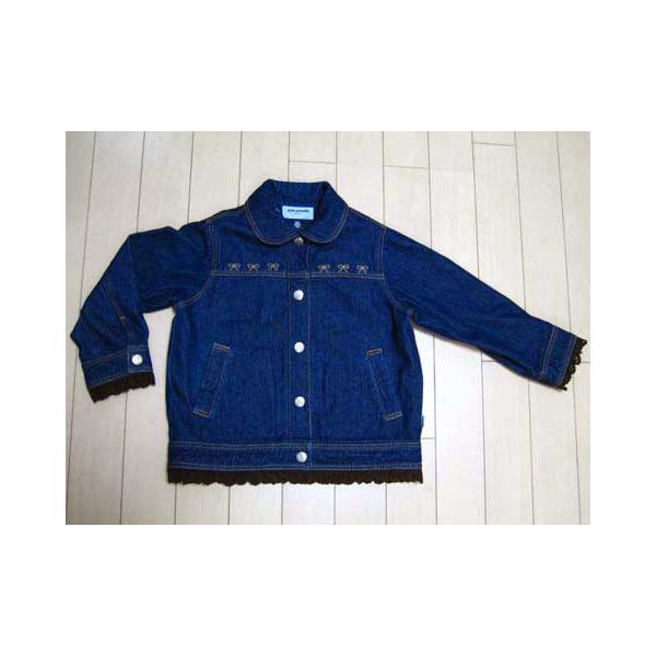 ポンポネット 子供服 pom ponette キッズ ライナー付き 長袖 アウター デニム ジャンパー ジージャン Gジャン 100cm ★3 キッズ プチプラ ガールズ