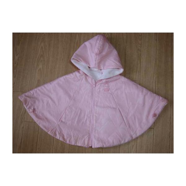 ベベ BEBE アウトレット 子供服  マント リバーシブル ケープ ピンク 秋 冬 防寒 ★2 キッズ ベビー ベビー服  女の子 女 女子 女児 ガールズ ブランド 古着 子ども服 子供 子どもリサイクル ブランド 子供服 子ども服 こ...