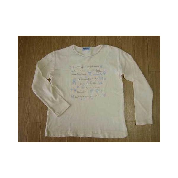 ポンポネット ジュニアポンポネットジュニア pom ponette junior 子供服 長袖 Ｔシャツ ロンt ティーシャツ トップス クリーム 白 M 150cm ★3
