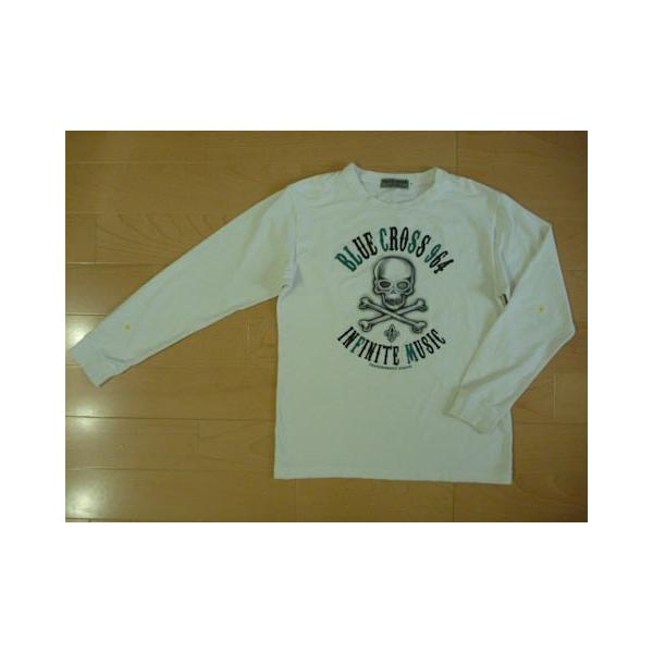 ブルークロス ボーイズ blue cross 子供服  長袖 Ｔシャツ ティーシャツ トップス カットソー プルオーバー 白 スカル ドクロ M 150cm ★2 キッズ ジュニア ユ
