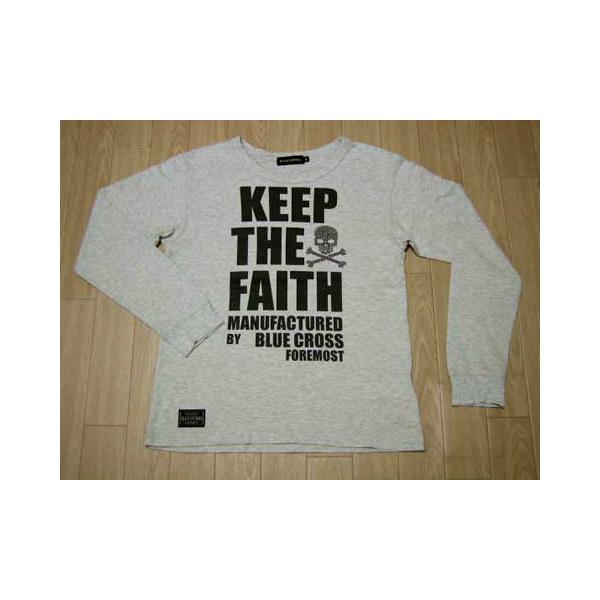 ブルークロス BLUE CROSS ボーイズ ジュニア アウトレット 子供服 男の子 カットソー Tシャツ  M 150cm グレー 長袖 春 秋 冬 ★3 トップス ボーイズ キッズ