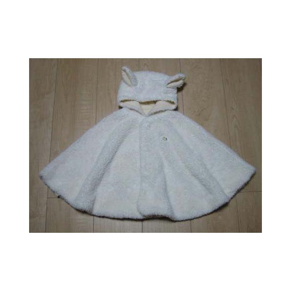 【sale セール 30%off 12/23-1/6】べべ BEBE アウトレット 子供服  女の子 女 女子 女児 ベビー ベビー服 マント ケープ 白 ホワイト 冬 冬服  ★3 ( キッズ ベビー ベビー服  ガールズ 古着 服 子供...