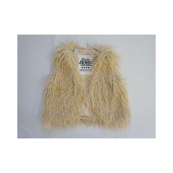 シスタージェニィ シスタージェニー sister jenni アウトレット 子供服 女の子 女 女子 100cm ベスト ジレ ベージュ シャギー 秋 冬 ★3 トップス ガールズ 女児 キッズリサイクル ブランド 子供服 子ども服 こども...