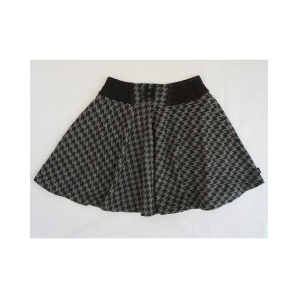組曲 kumikyoku アウトレット 子供服 女の子 LL 約 130cm 140cm スカート グレー 黒 千鳥 チェック 起毛 秋 冬 ★3 ボトムス ガールズ キッズ ジュニア 子ども服